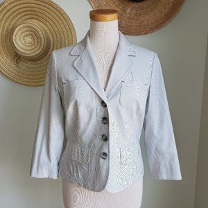 Ann Taylor 3/4 Sleeve Pinstripe Blazer Size Small